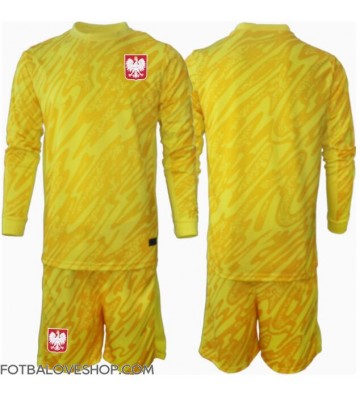 Polsko Brankářské Dětské Domácí Dres ME 2024 Dlouhý Rukáv (+ trenýrky)